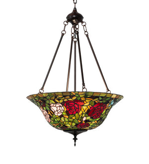 20"W Tiffany Rosebush Inverted Pendant