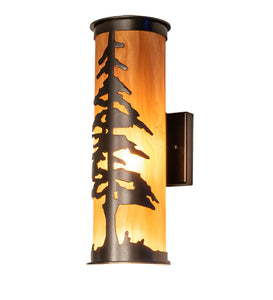 5.5"W Tall Pines Outdoor Wall Sconce