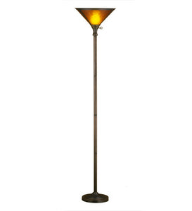 72"H Van Erp Amber Mica Southwest Torchiere