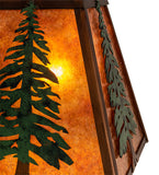 10"Sq Tall Pines Pendant