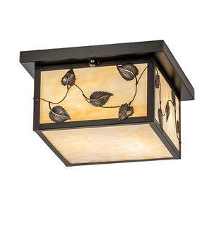 12"Sq Hyde Park Vine Leaf Outdoor Flushmount