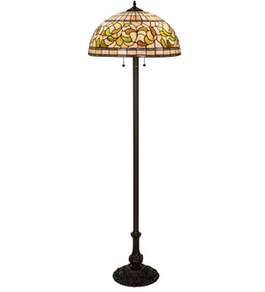 60"H Tiffany Turning Leaf Floor Lamp