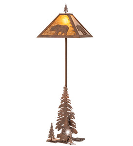 77"H Lone Bear W/Lighted Base Floor Lamp