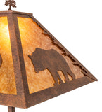 77"H Lone Bear W/Lighted Base Floor Lamp