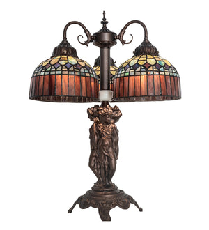 23"H Tiffany Candice 3 Lt Table Lamp