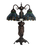 23"H Tiffany Hanginghead Dragonfly 3 Lt Table Lamp