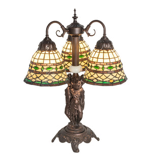 23"H Tiffany Roman 3 Lt Table Lamp