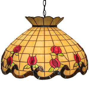 23"W Roseborder Pendant