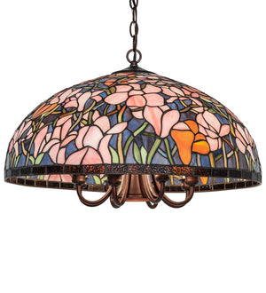 22"W Tiffany Magnolia Pendant