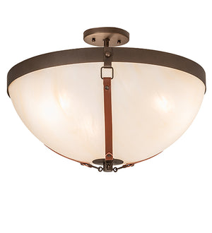 21"W Saddle Strap Semi-Flushmount