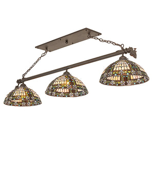 69"L Fleur-de-lis 3 Lt Oblong Pendant