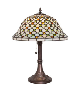 19"H Diamond & Jewel Table Lamp