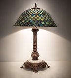 23"H Tiffany Fishscale Table Lamp