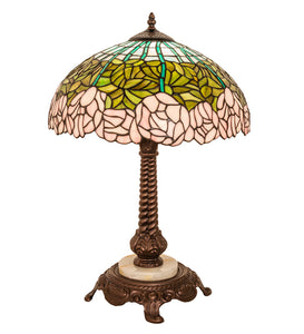 23"H Tiffany Cabbage Rose Table Lamp