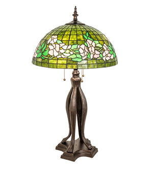 33"H Tiffany Banded Dogwood Table Lamp