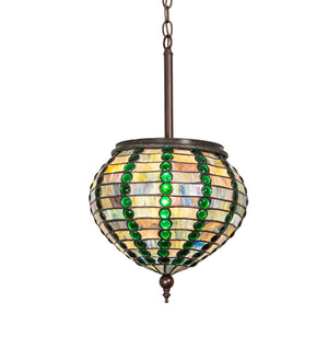 13"W Jeweled Beehive Pendant