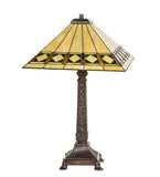 27"H Diamond Band Mission Table Lamp