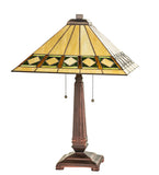 23"H Diamond Band Mission Table Lamp