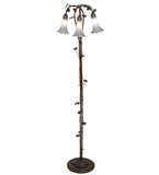 58"H Grey Pond Lily 3 Lt Floor Lamp