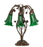 18"H Green Pond Lily 6 Lt Table Lamp