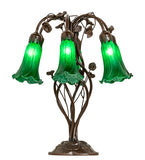 18"H Green Pond Lily 6 Lt Table Lamp