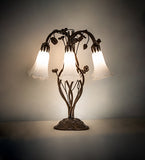 18"H White Pond Lily 6 Lt Table Lamp