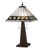 24"H Diamond Band Mission Table Lamp