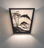 12"W Dolphin Dance Wall Sconce