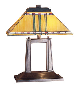 20"H Prairie Corn Tiffany Oblong Desk Lamp