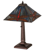 21"H Tiffany Prairie Dragonfly Mission Table Lamp