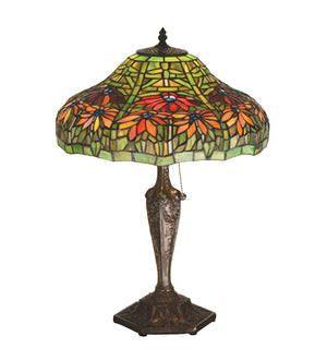 22"H Poinsettia Table Lamp