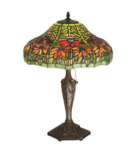 22"H Poinsettia Table Lamp