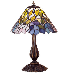 21"H Stained Glass Wisteria Accent Lamp