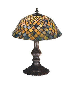 15"H Tiffany Fishscale Accent Lamp