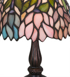 13.5"H Wisteria Tiffany Floral Table Lamp