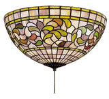 16"W Turning Leaf Stained Glass Flushmount