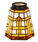 4"W Arrowhead Mission Tiffany Ceiling Fan Light Shade