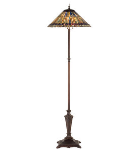 65"H Tiffany Jeweled Peacock Floor Lamp
