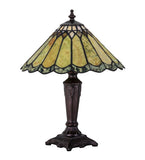 15.5"H Jadestone Carousel Tiffany Accent Lamp