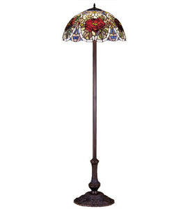 63"H Renaissance Tiffany Rose Floor Lamp