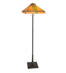 62"H Stained Glass Prairie Corn Floor Lamp