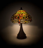 18"H Tiffany Hanginghead Dragonfly Table Lamp