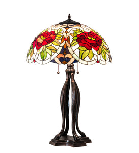 30"H Renaissance Rose Table Lamp