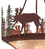 24"W Wandering Moose Inverted Pendant