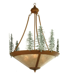 24"W Lodge Tall Pines Inverted Pendant