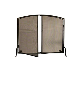 40"W X 32"H Prime Arched Metal Fireplace Screen