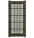 24"W X 48"H Fleur-De-Lis Stained Glass Window