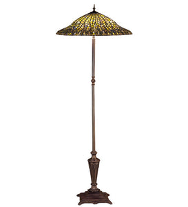 65"H Tiffany Lotus Leaf Floral Floor Lamp