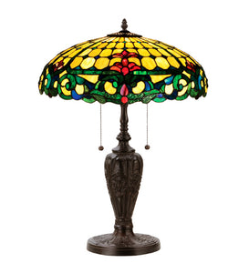 24"H Duffner & Kimberly Colonial Tiffany Table Lamp
