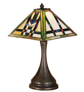 17"H Prairie Wheat Stained Glass Table Lamp